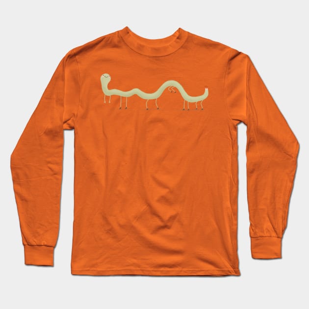 Leggy Worm Creature with a Bum Long Sleeve T-Shirt by Sophie Corrigan